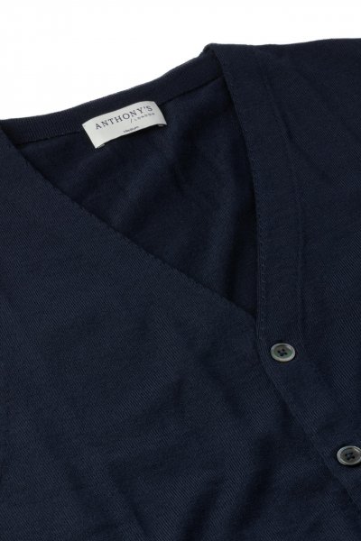 Tmavě modrá merino vesta Lincoln