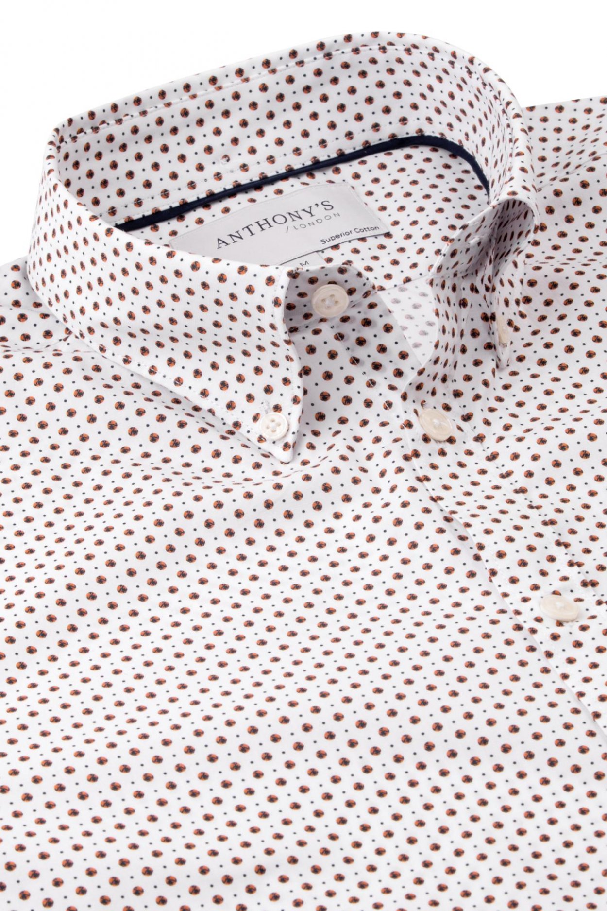 Pánská bílá strečová košile s jemným vzorem