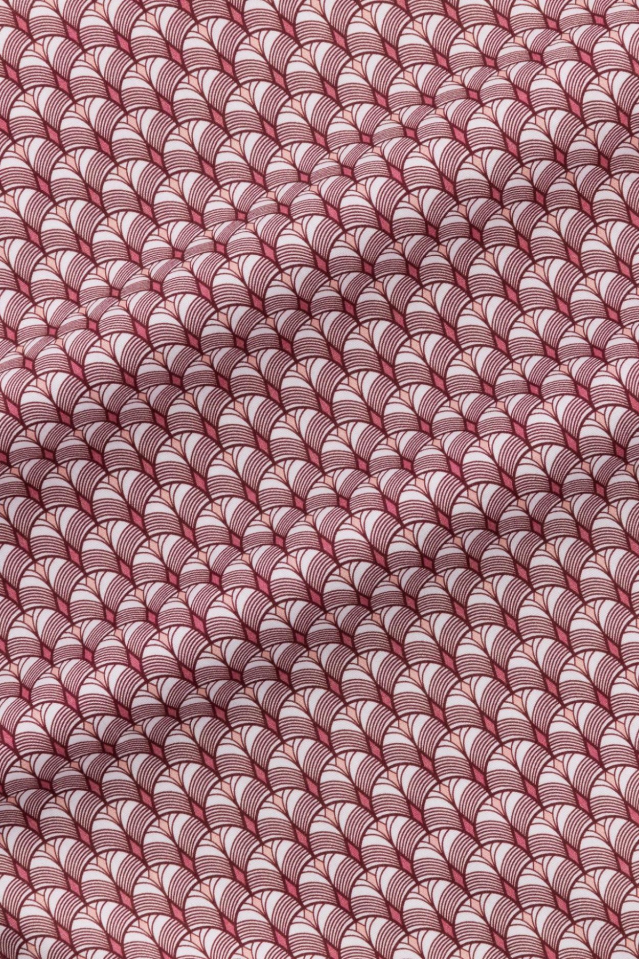 Pánská červená strečová košile s geometrickým vzorem