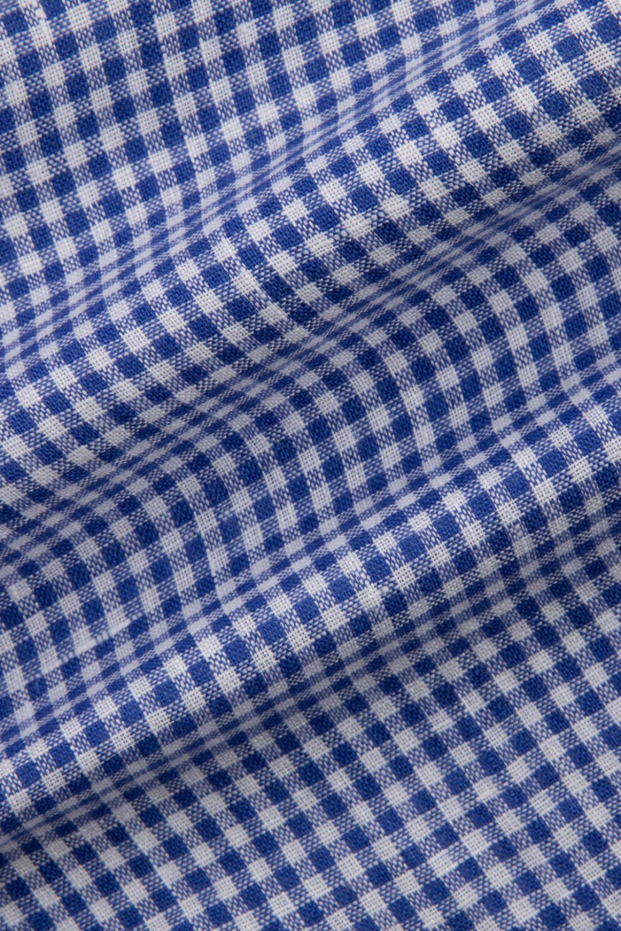 Pánská modrobílá lněná kostkovaná košile s krátkým rukávem