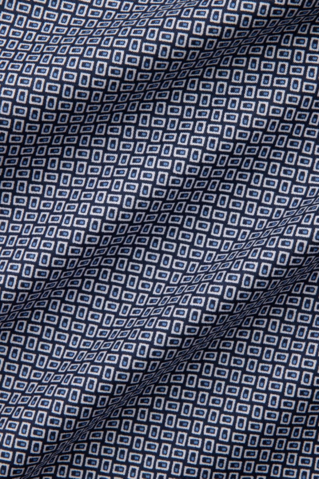 Pánská tmavě modrá košile s geometrickým vzorem