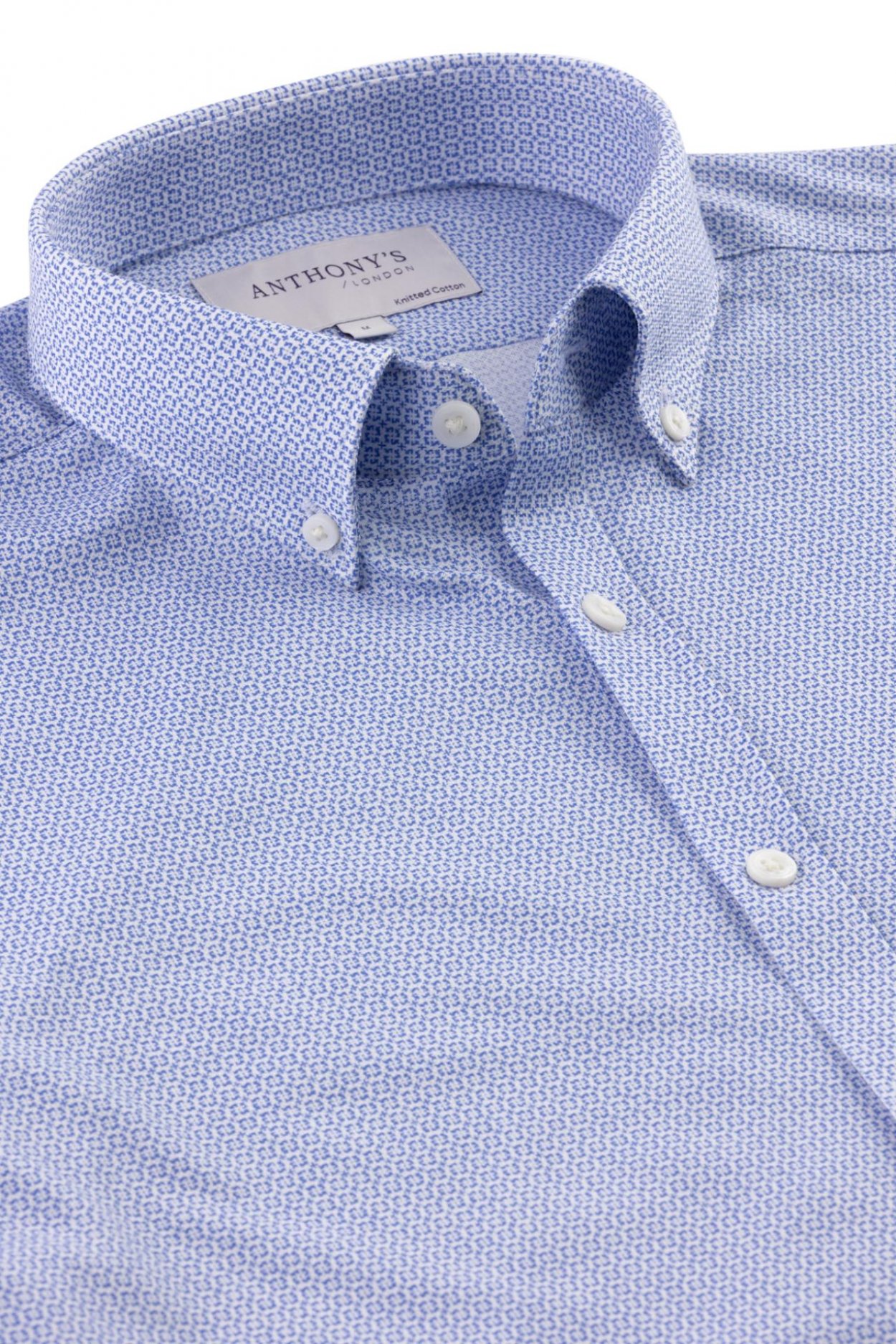 Pánská světle modrá košile s jemným vzorem