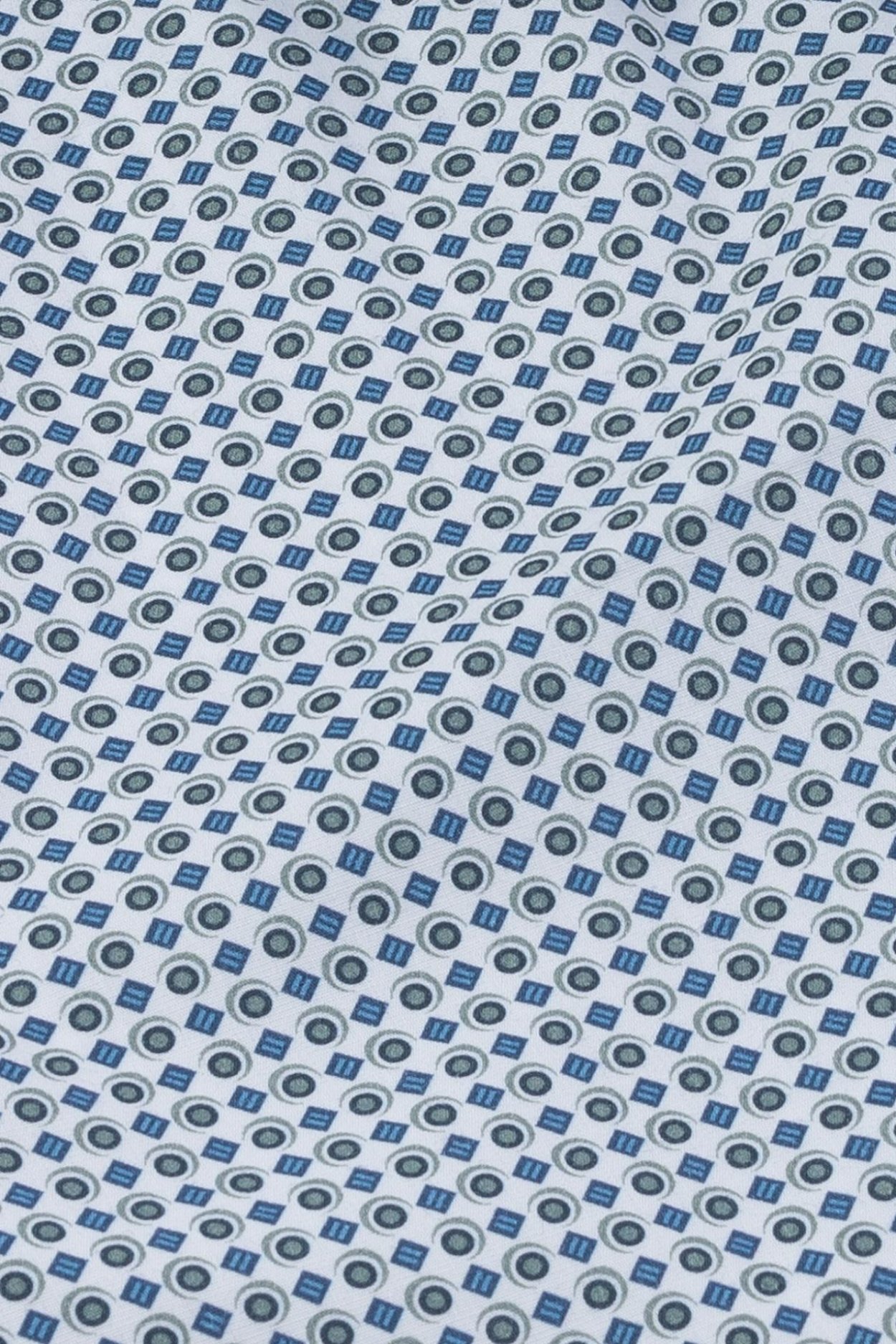 Pánská světle modrá strečová košile s geometrickým vzorem
