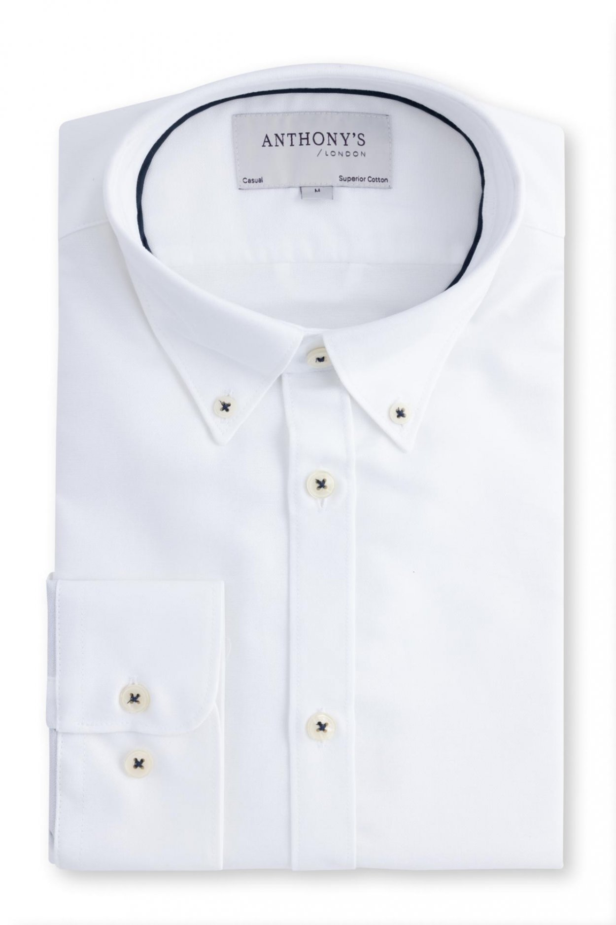 Pánská bílá košile s černým detailem