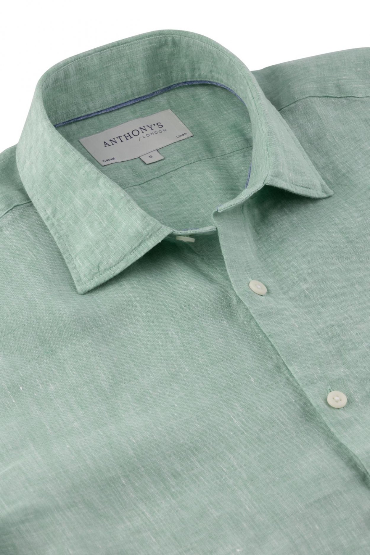 Pánská zelená lněná košile