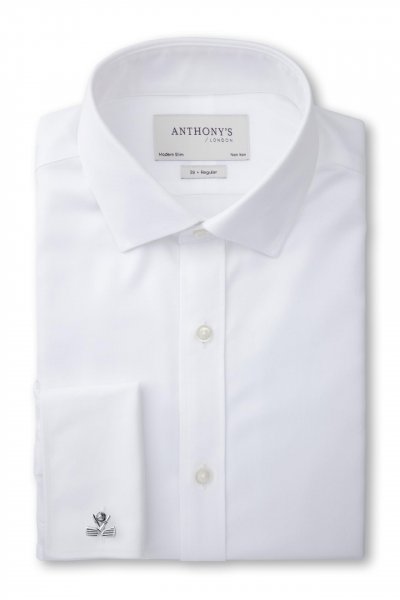 Bílá non-iron košile na manžetové knoflíčky
