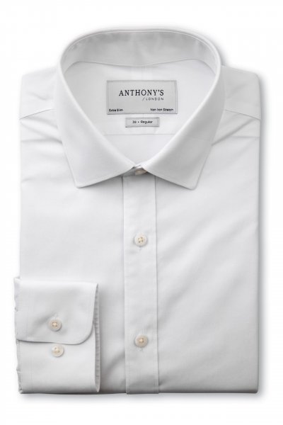 Bílá non-iron strečová košile