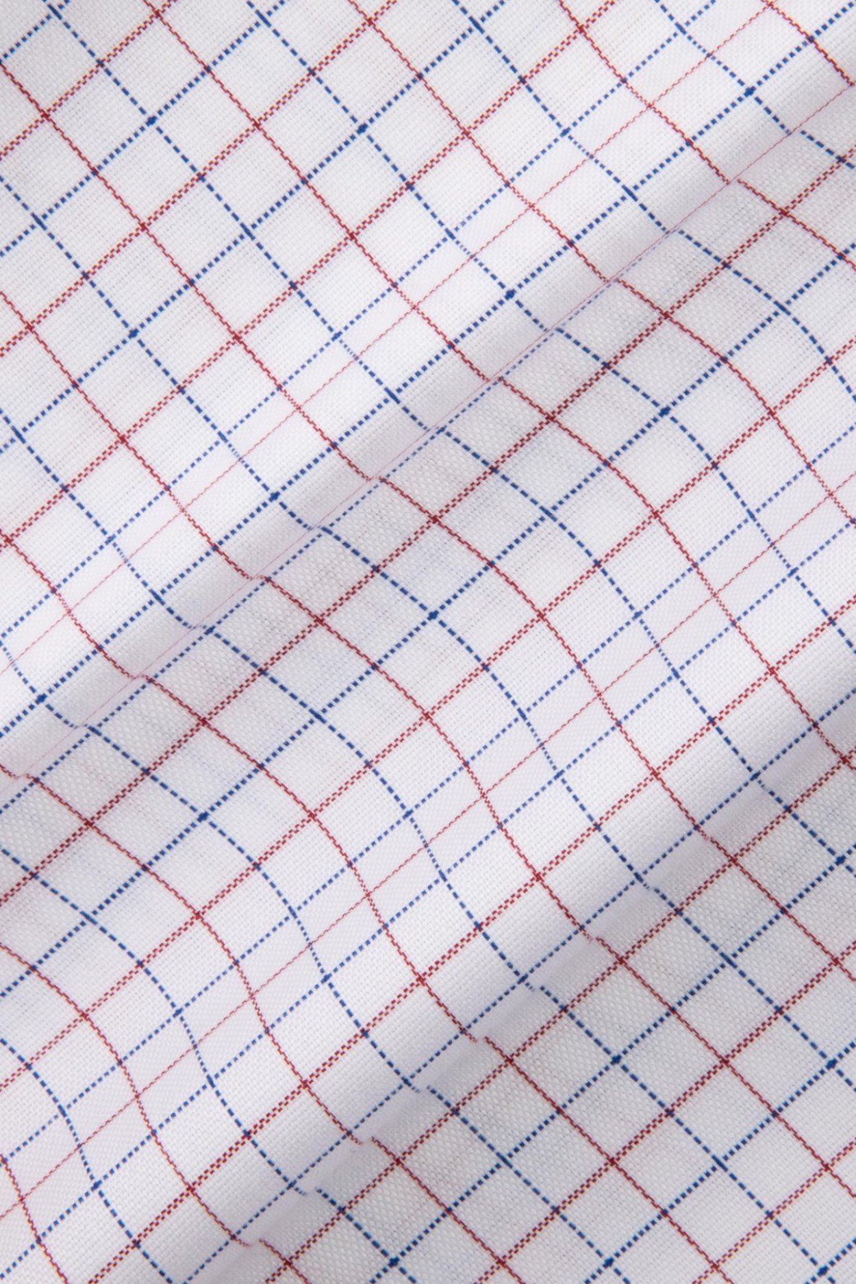 Pánská bílá non-iron kostkovaná košile