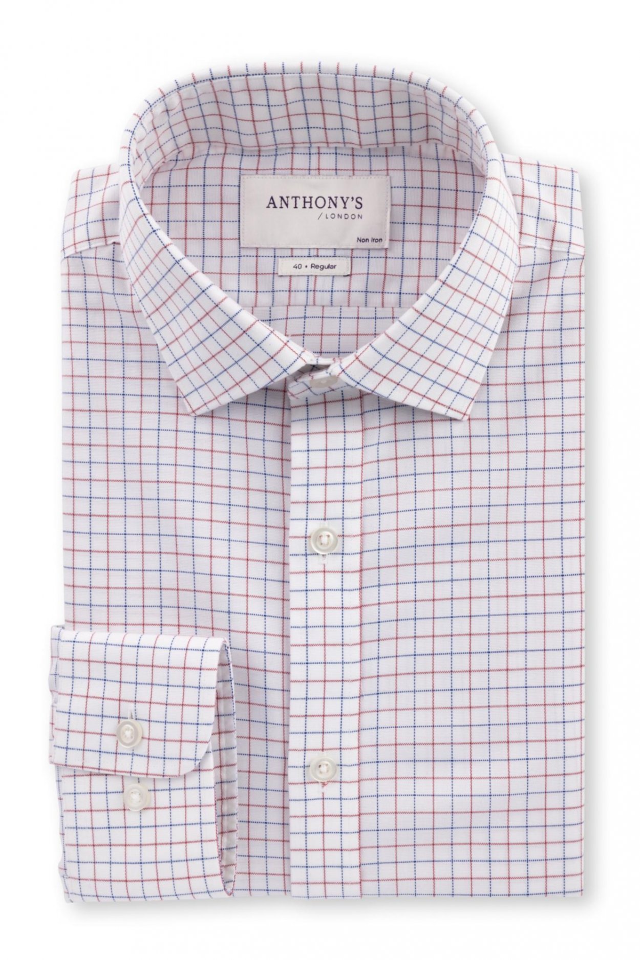 Košile Extra Slim SC NI Navy Red Twill Check Shirt