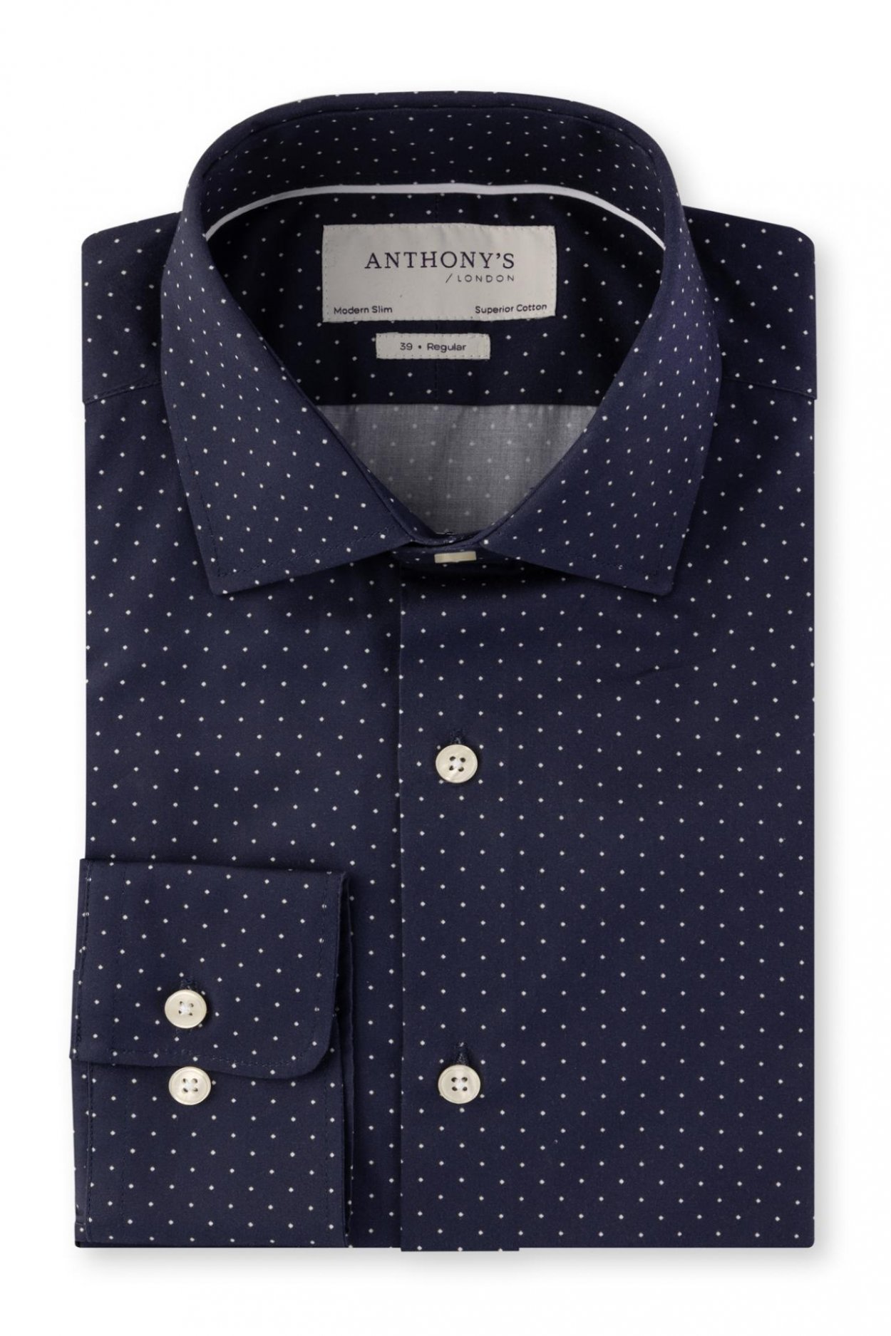 Košile Modern Slim SC Spot Print Navy/White