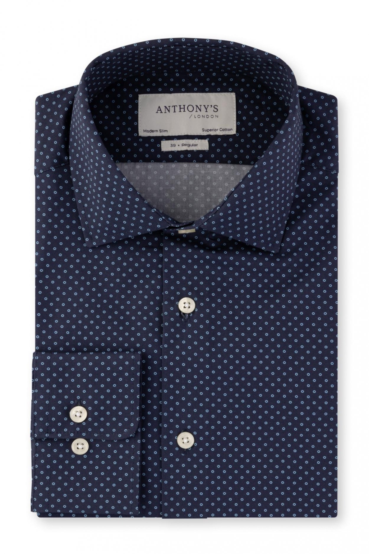 Košile Extra Siim SC Print Circles Navy/Blue