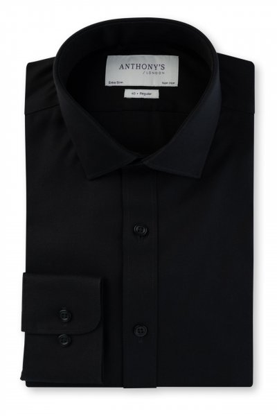 Černá non-iron košile