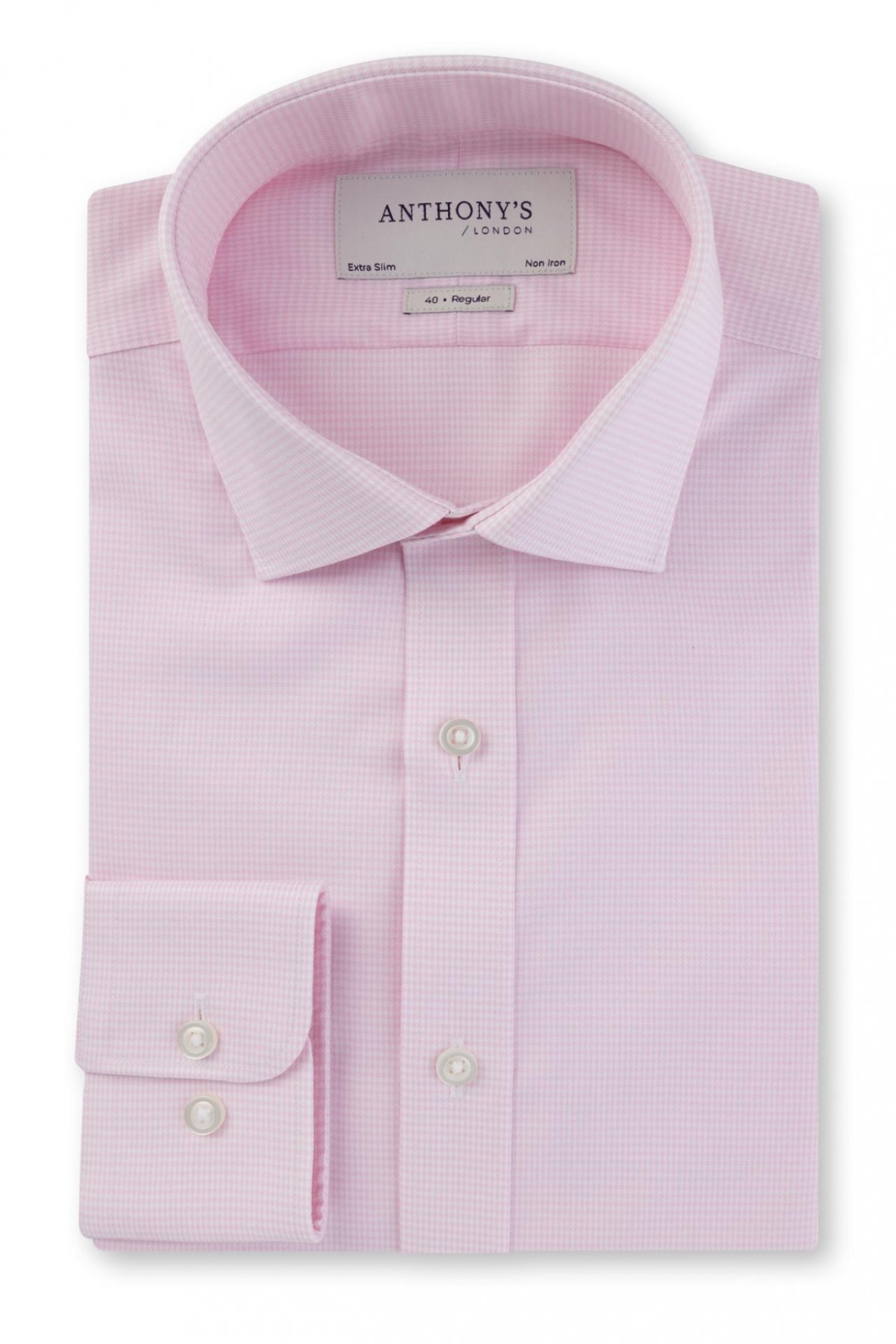 Košile Modern Slim SC NI Pink Dogtooth Shirt