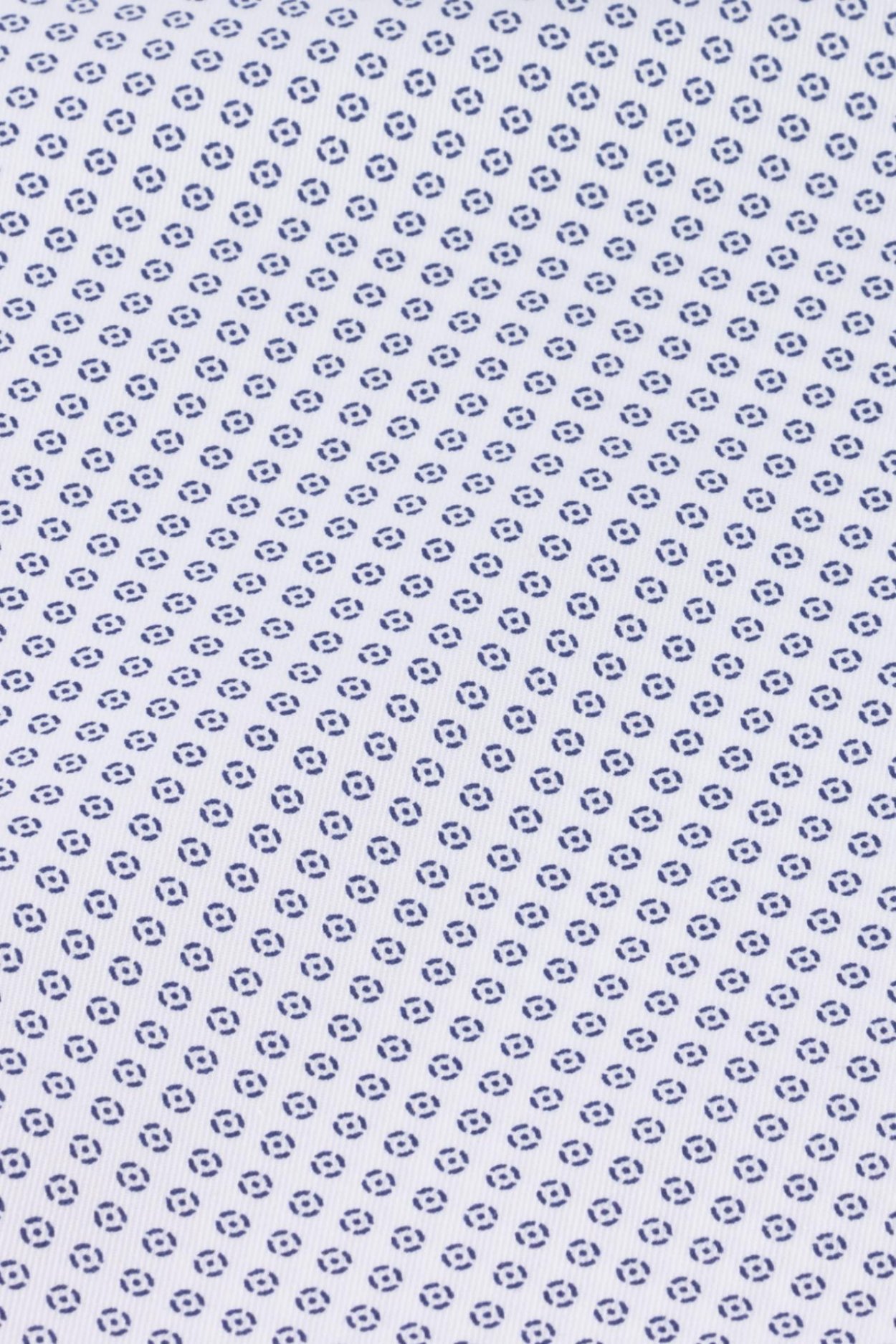 Pánská bílomodrá non-iron košile s geometrickým vzorem
