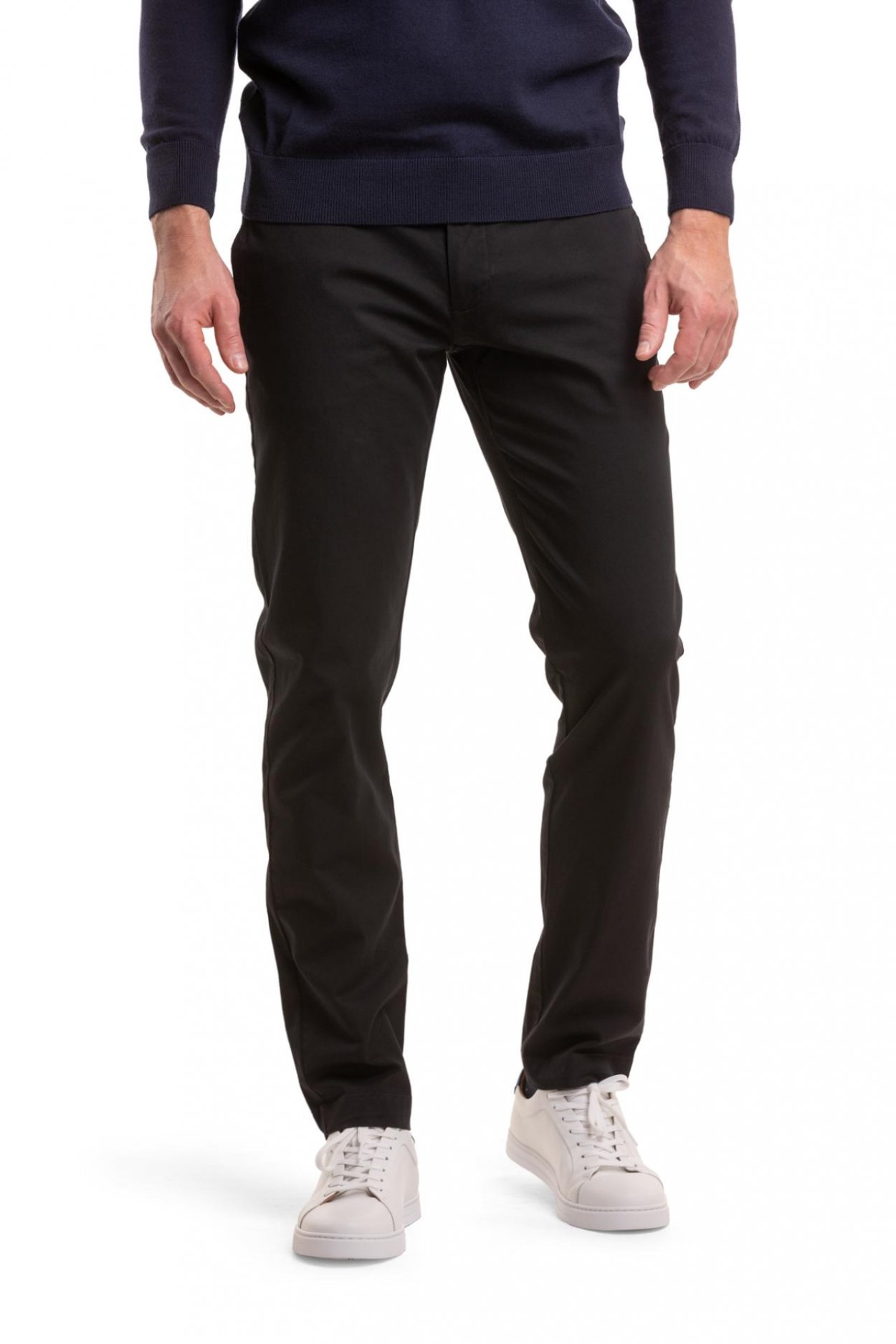 Černé bavlněné kalhoty Dulwich