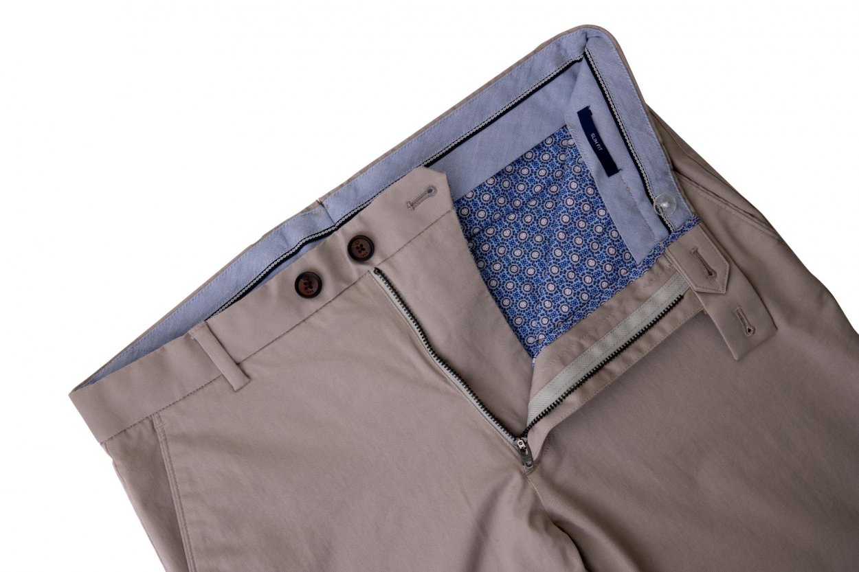 Béžové bavlněné kalhoty Dulwich