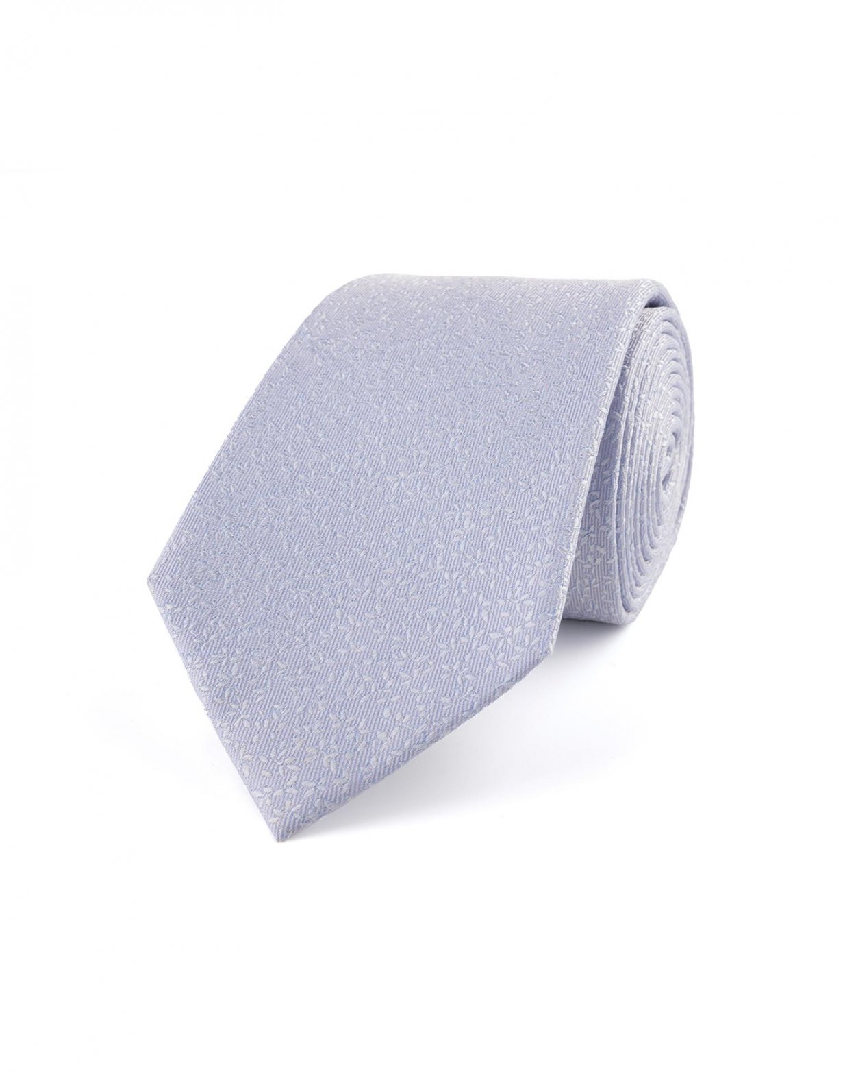 Světle modrá hedvábná kravata s jemným vzorem