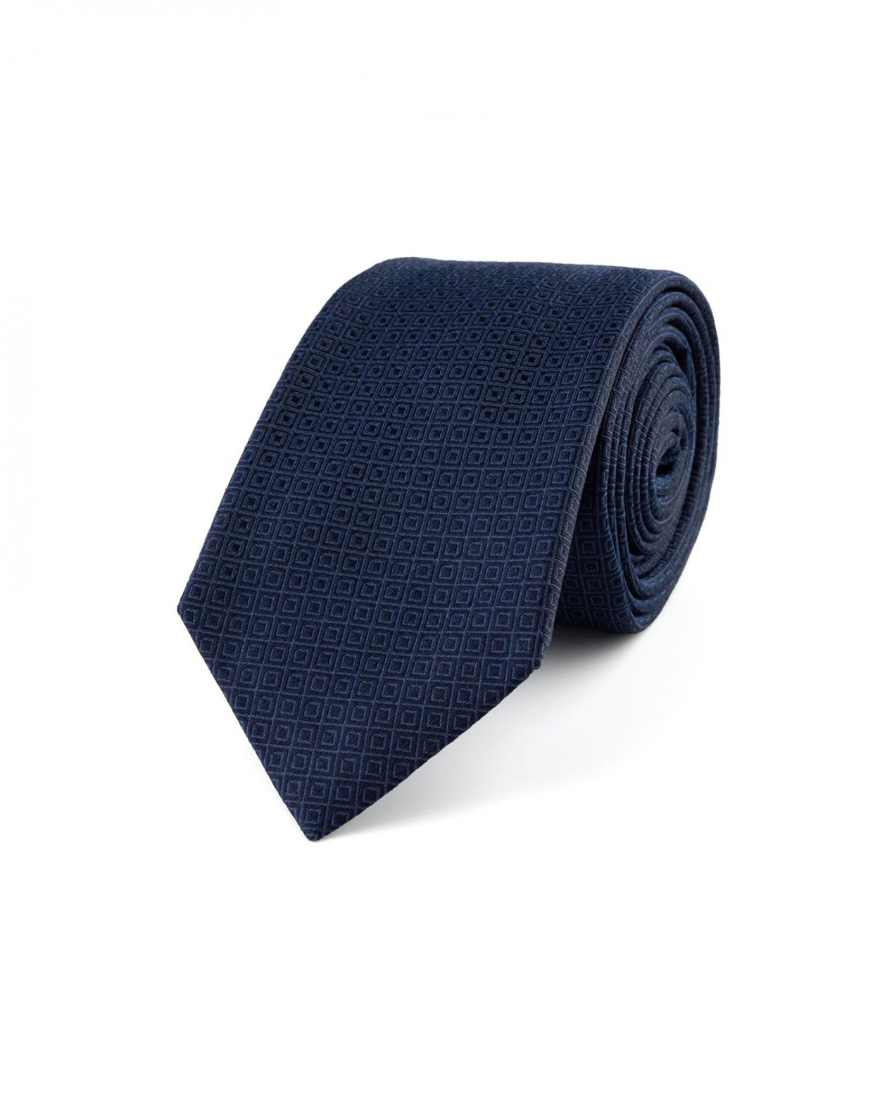 Tmavě modrá hedvábná kravata