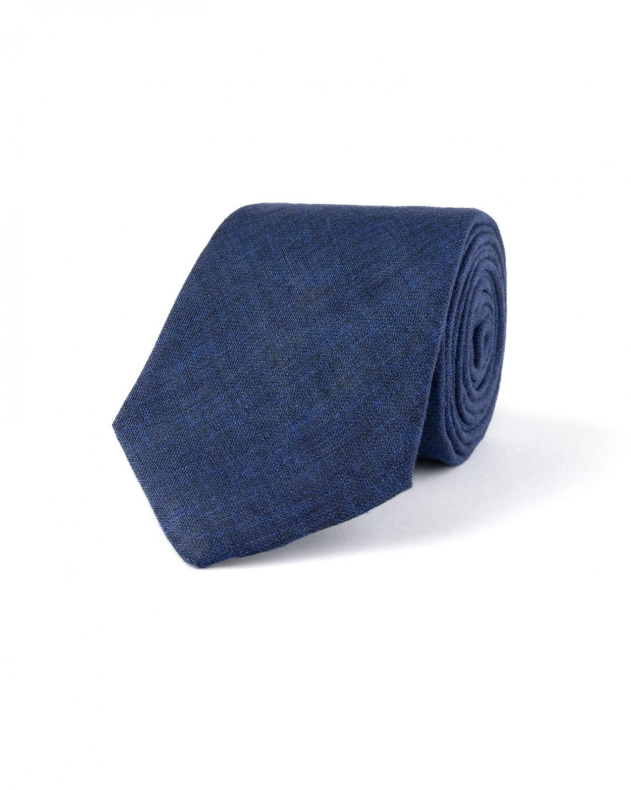 Tmavě modrá lněná kravata