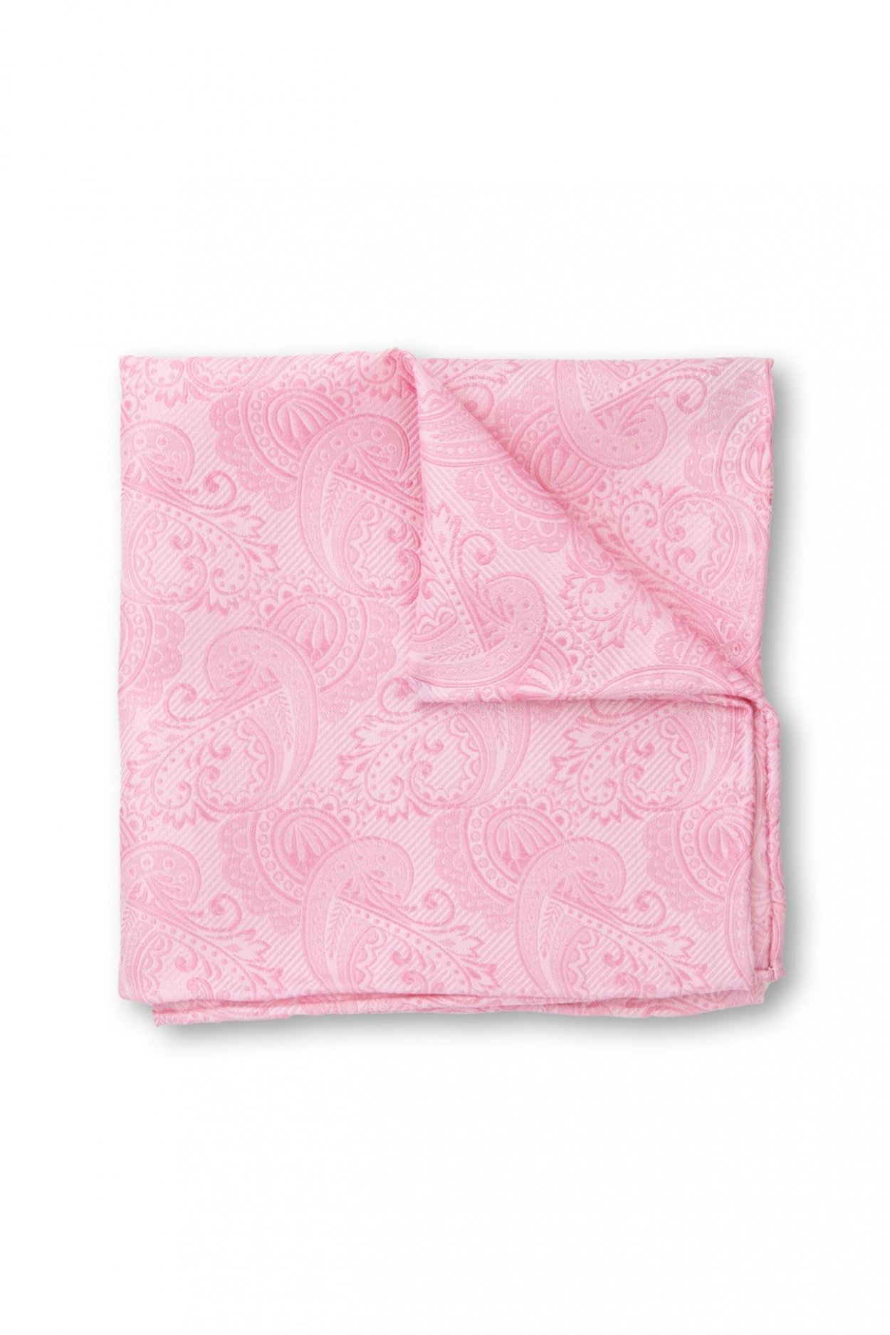 Růžový hedvábný kapesníček s jemným vzorem
