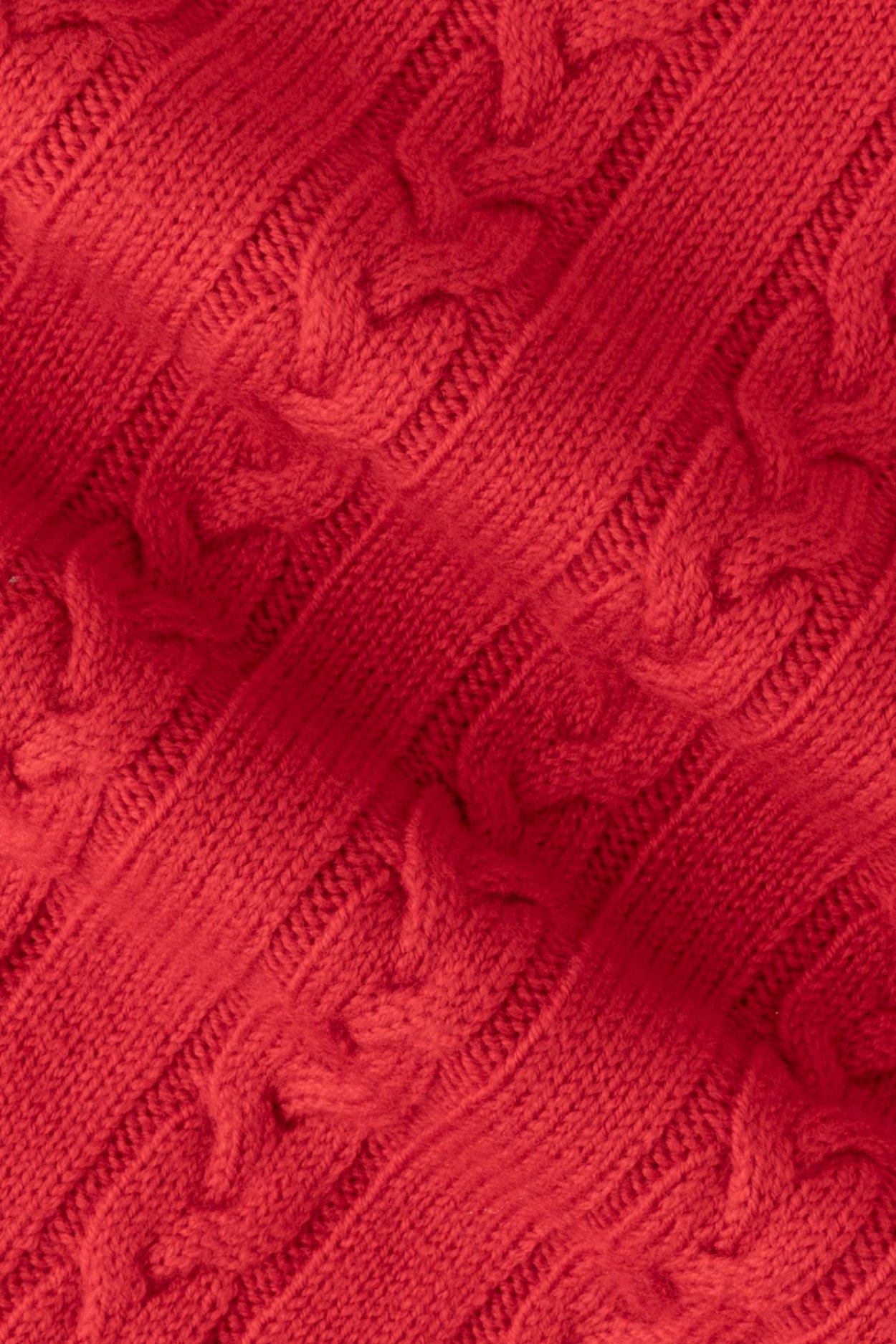 Červený vlněný svetr Inverness