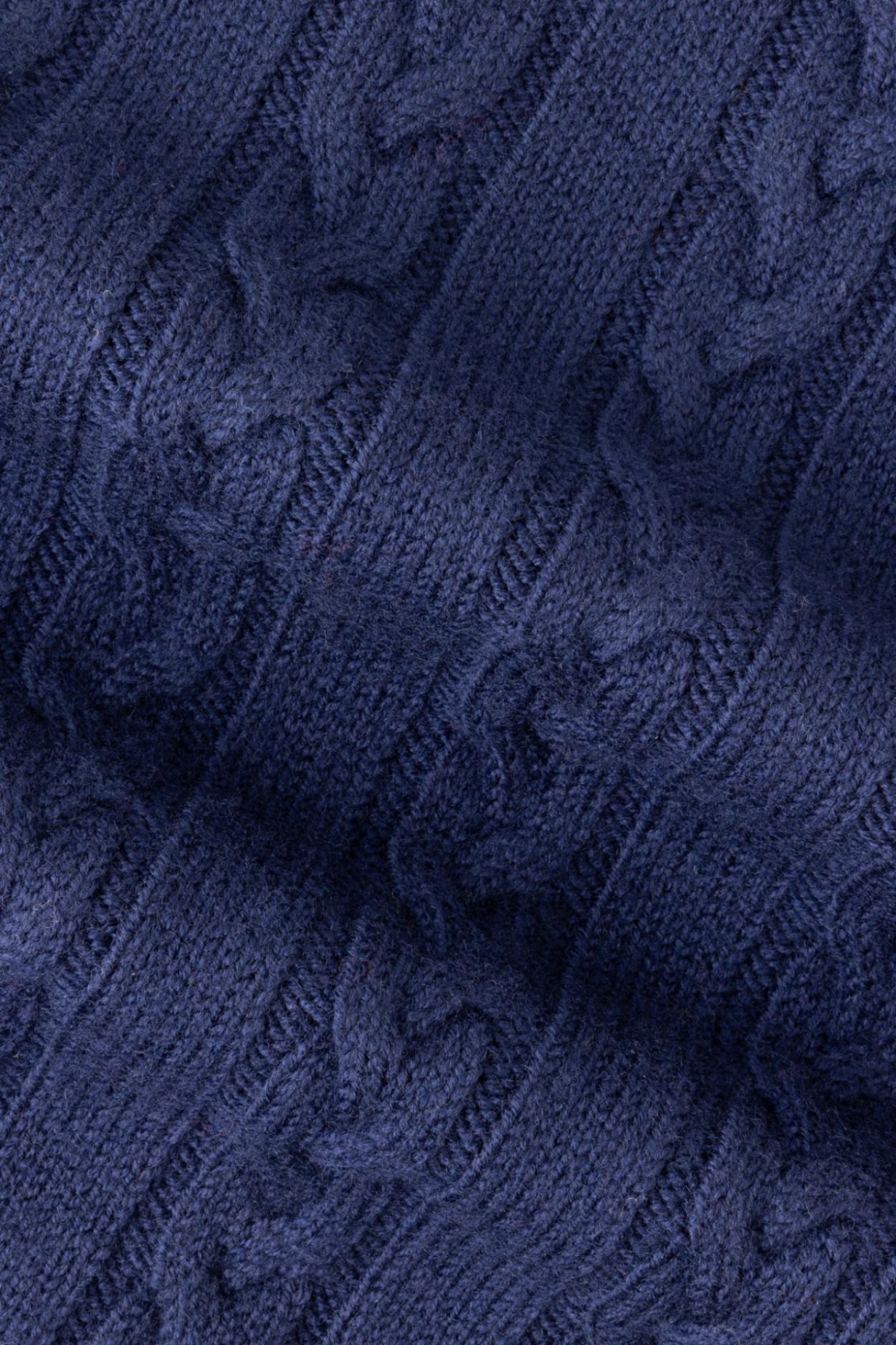 Tmavě modrý vlněný svetr Inverness