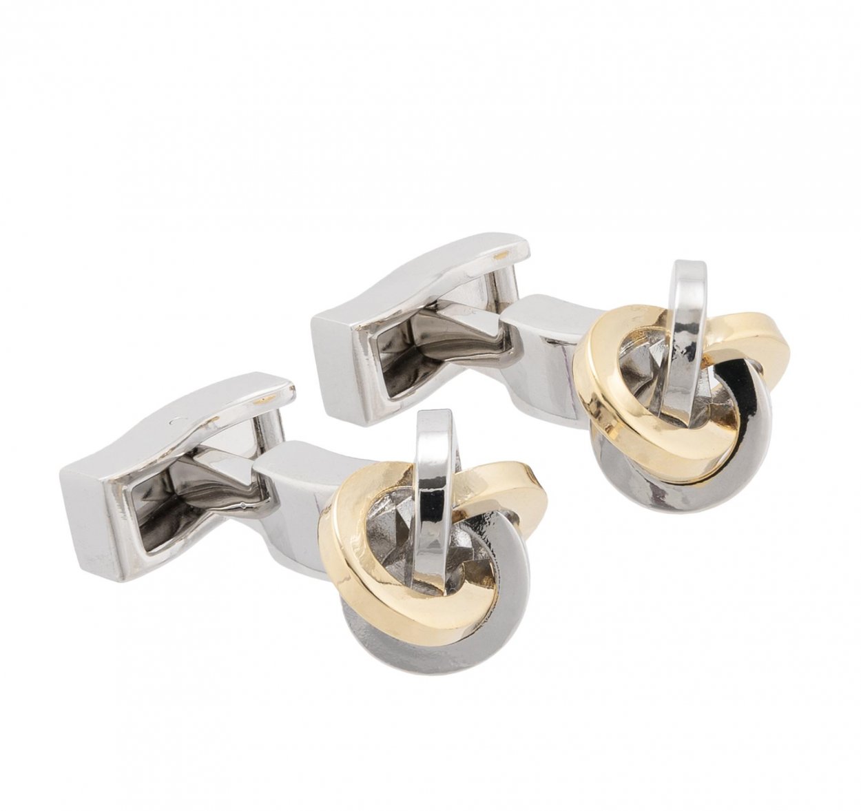 Knoflíčky SILVER GOLD MULTI KNOT CUFFLINK