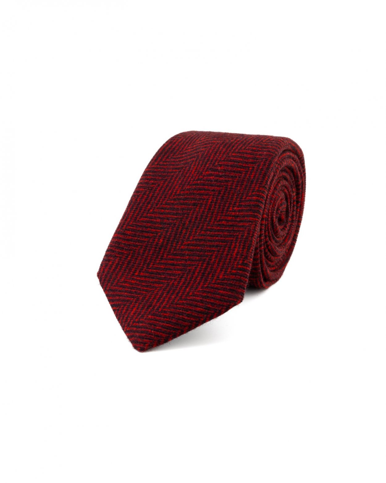 Červená vlněná kravata