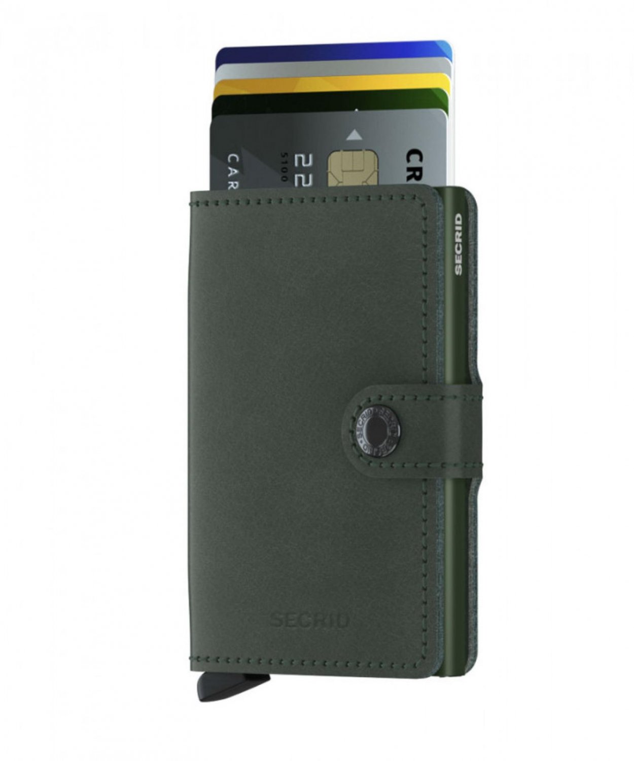 Kožená peněženka Secrid v zelené barvě