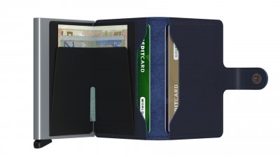 Kožená peněženka Secrid v tmavě modré barvě
