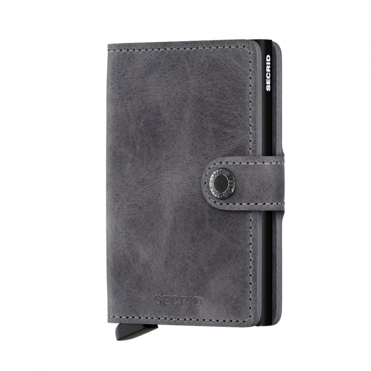Kožená peněženka Secrid v šedočerné barvě s jemným vzorem