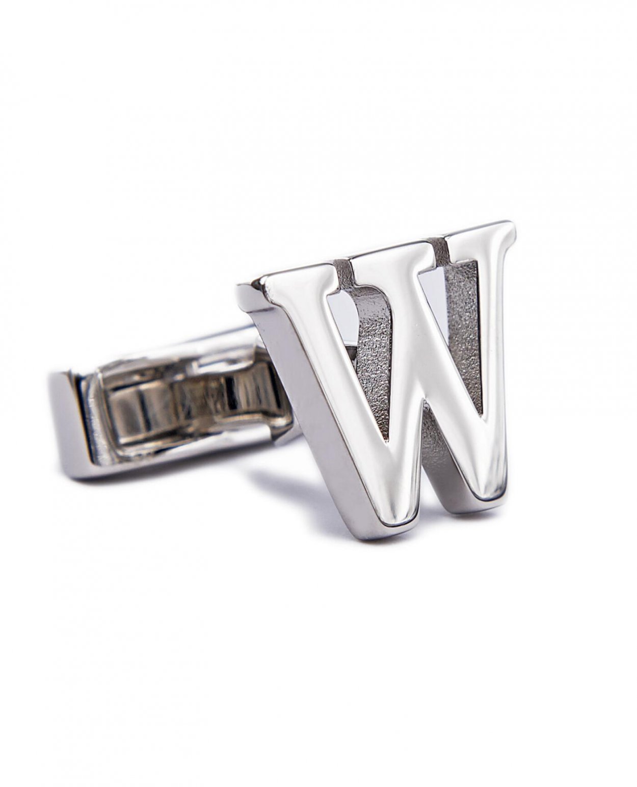 Stříbrné manžetové knoflíčky s iniciály - W