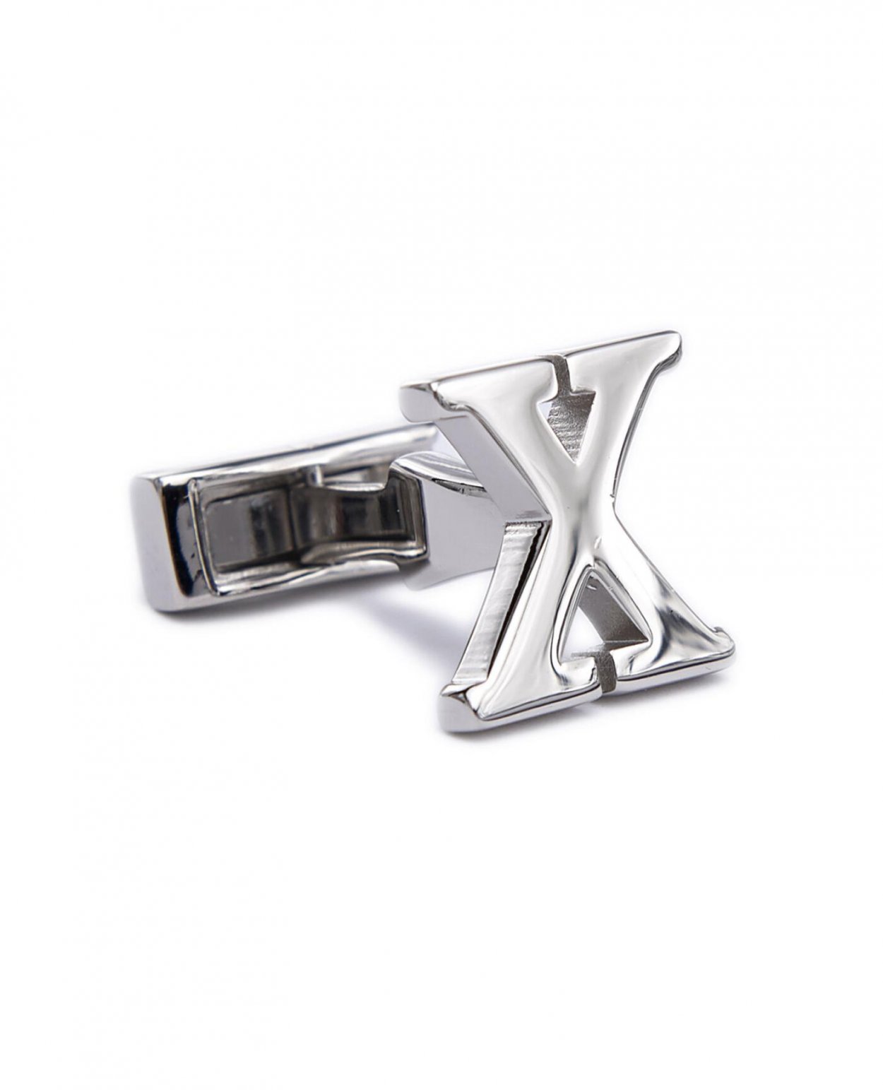 Stříbrné manžetové knoflíčky s iniciály - X