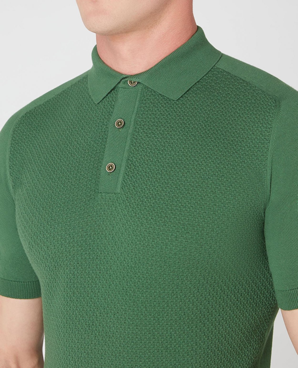 Zelené bavlněné polo tričko
