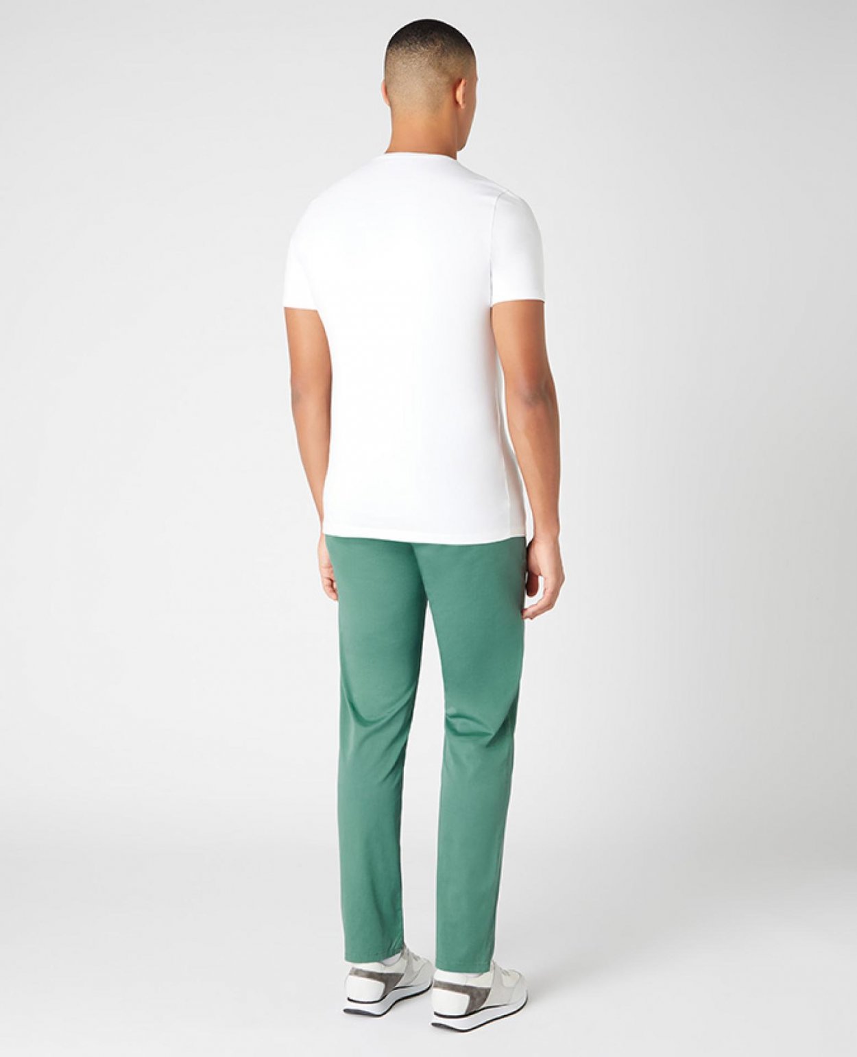 Zelené bavlněné kalhoty Emilio