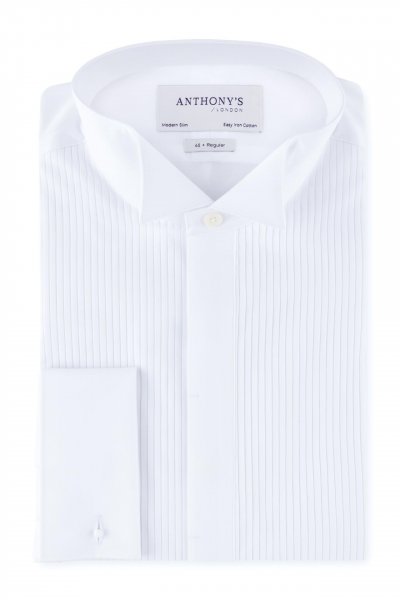 Bílá smokingová košile na manžetové knoflíčky