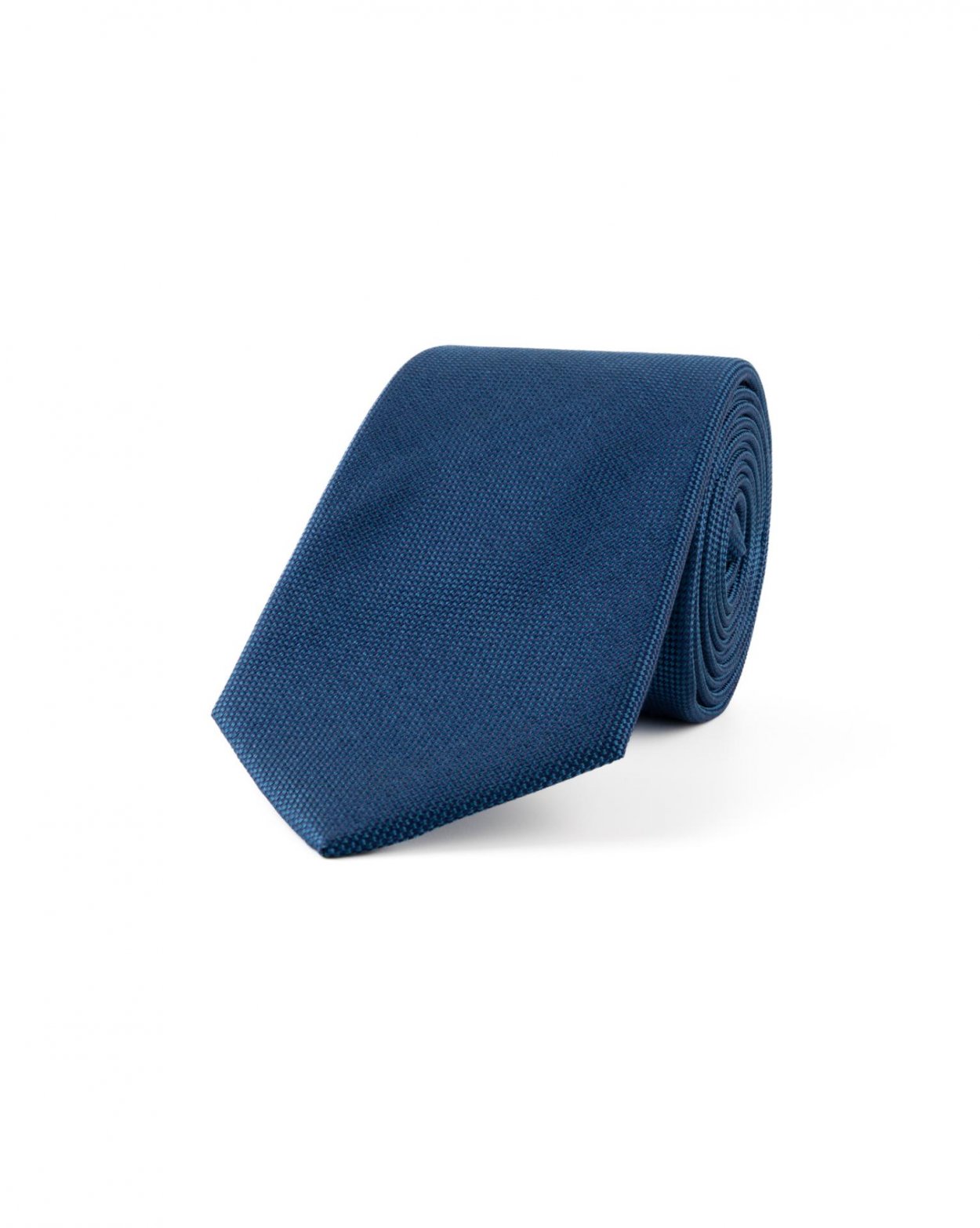 Tyrkysová hedvábná kravata s jemným vzorem