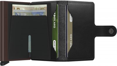 Kožená peněženka Secrid v černohnědé barvě