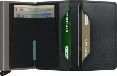 Kožená peněženka Secrid v černé barvě