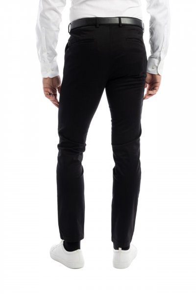 Černé non-iron bavlněné kalhoty Freddie