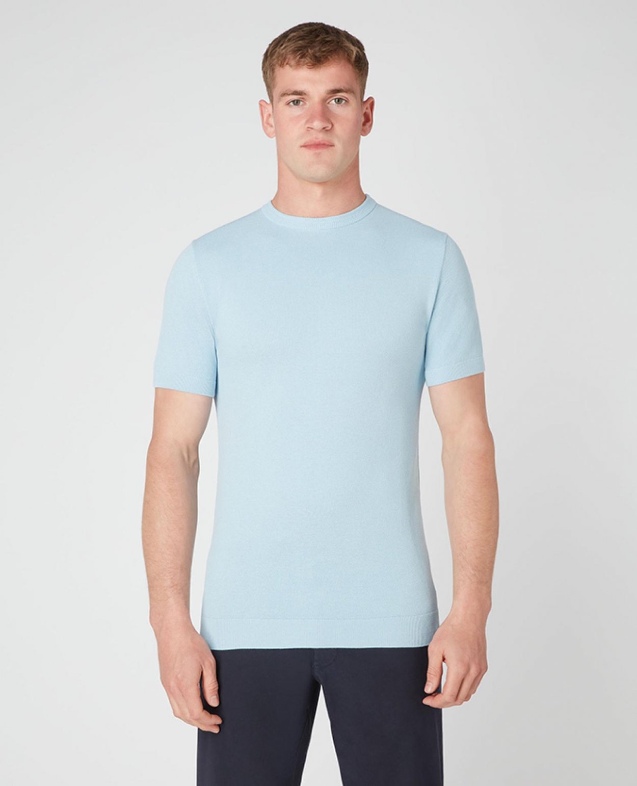 Pánské modré bavlněné tričko Remus Uomo
