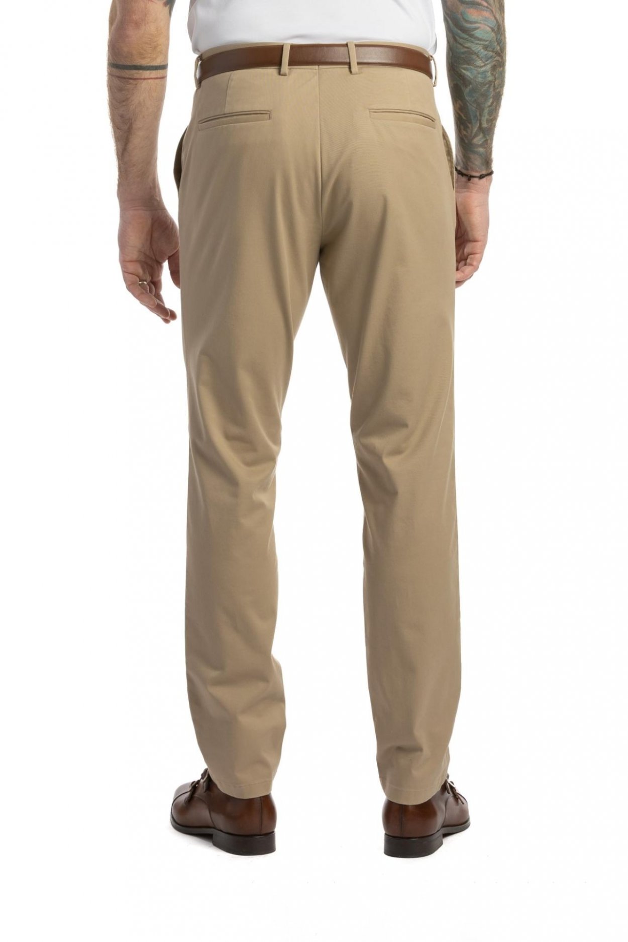 Hnědé non-iron kalhoty Freddie