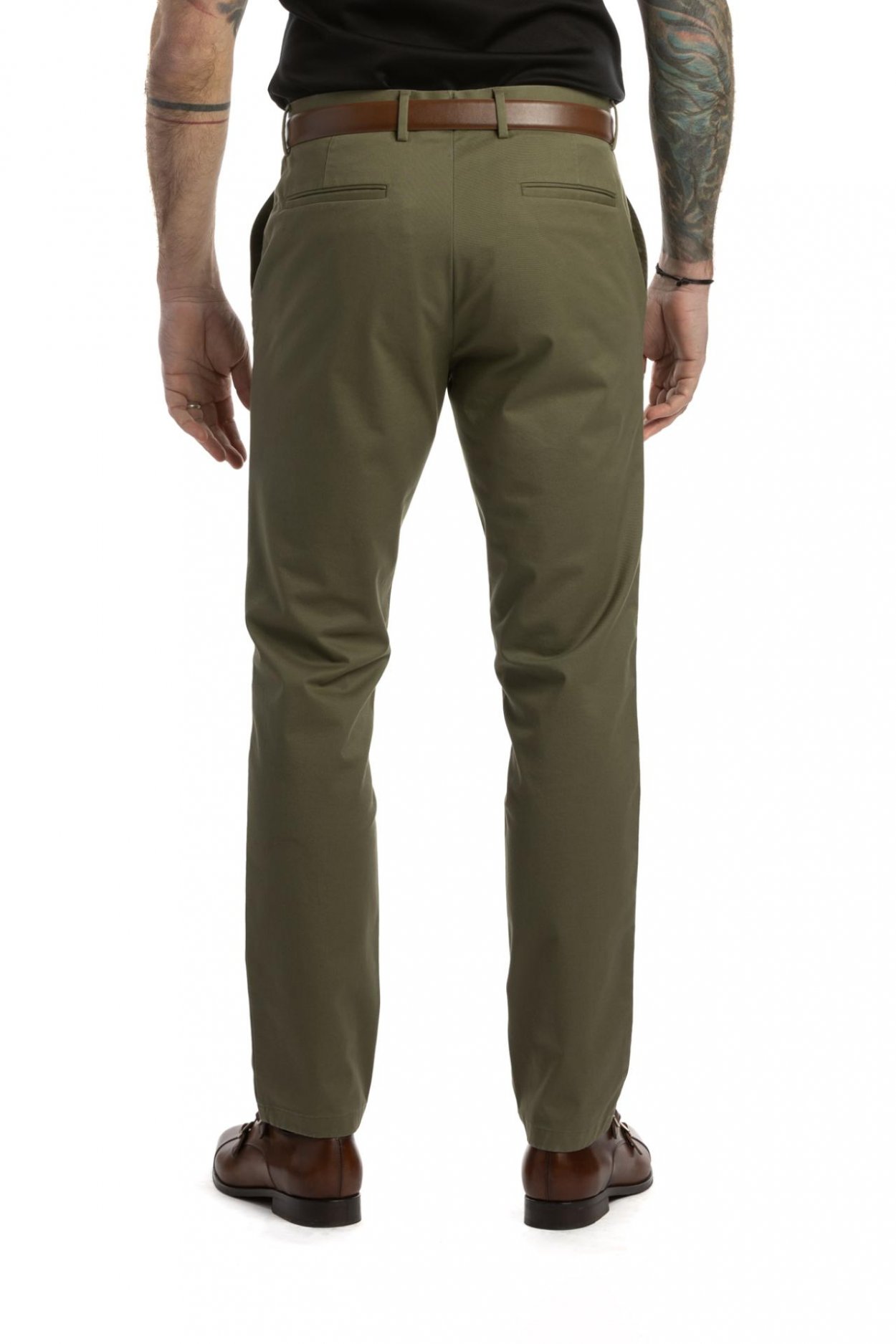 Zelené non-iron kalhoty Freddie