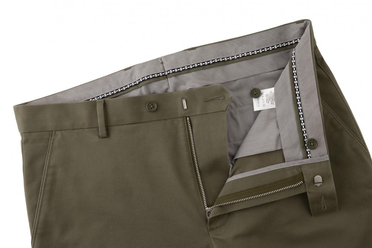 Zelené non-iron kalhoty Freddie