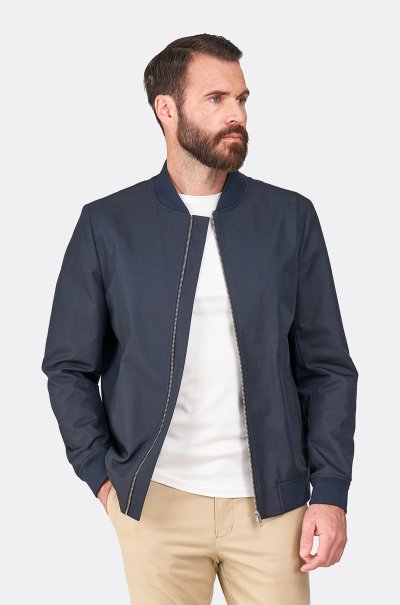 Tmavě modrá bunda Harrington