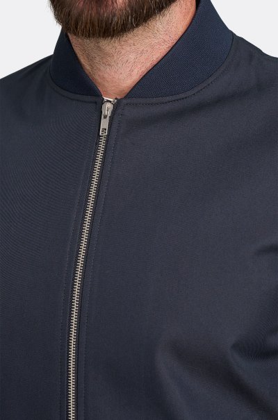 Tmavě modrá bunda Harrington