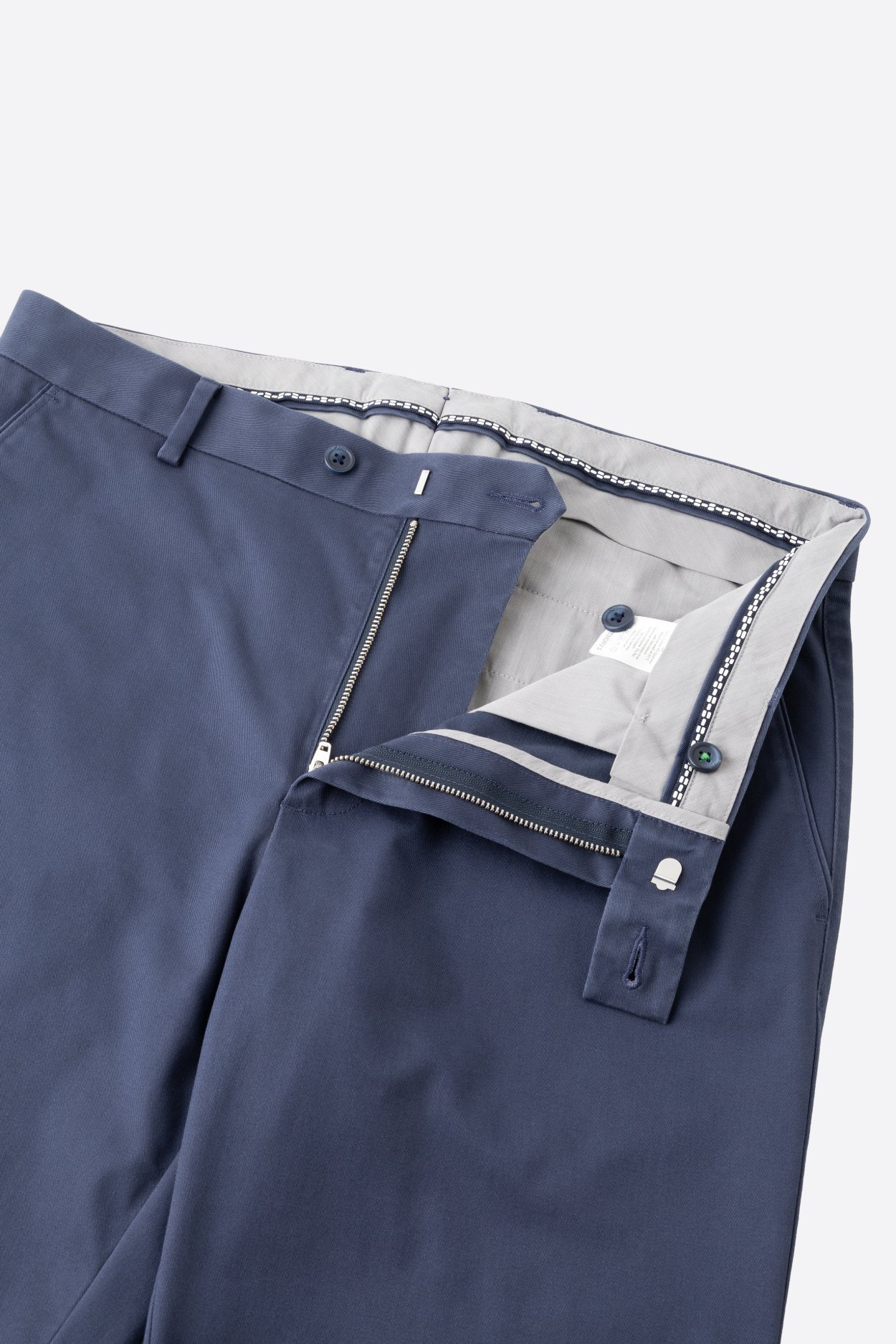 Modré non-iron bavlněné kalhoty Freddie