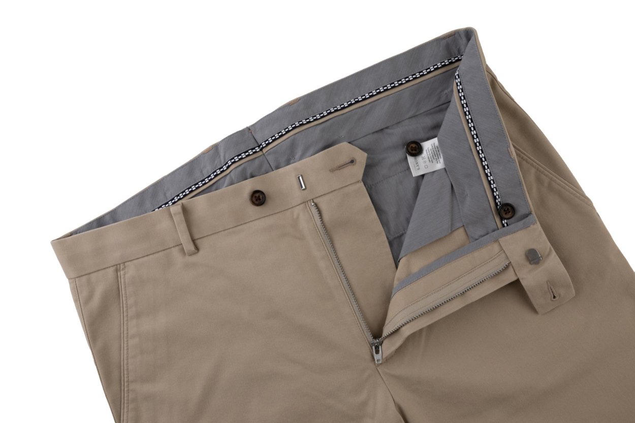 Béžové odlehčené non-iron kalhoty Thomas