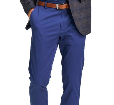 Tmavě modré non-iron kalhoty Freddie