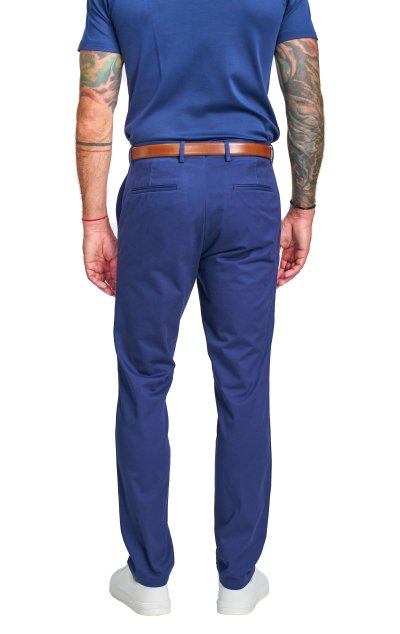 Tmavě modré non-iron kalhoty Freddie